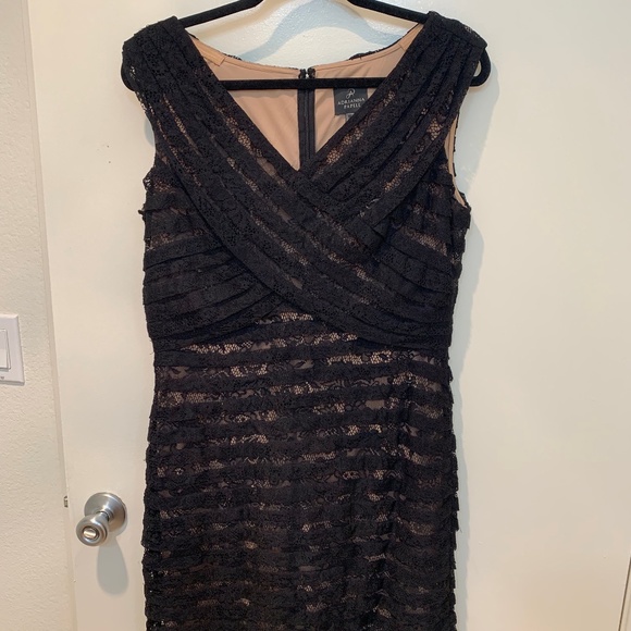 20s Inspired Midi Black Dress - Picture 1 of 8